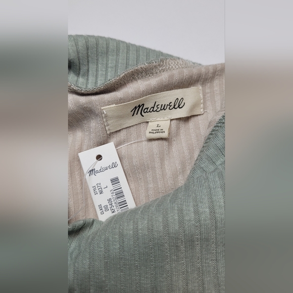 Madewell Colorblock Ribbed Turtleneck Top - Picture 7 of 8